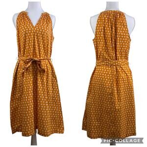 NWT A New Day Orange Check Print Dress XXL Pockets 100%Cotton V Neck Halter